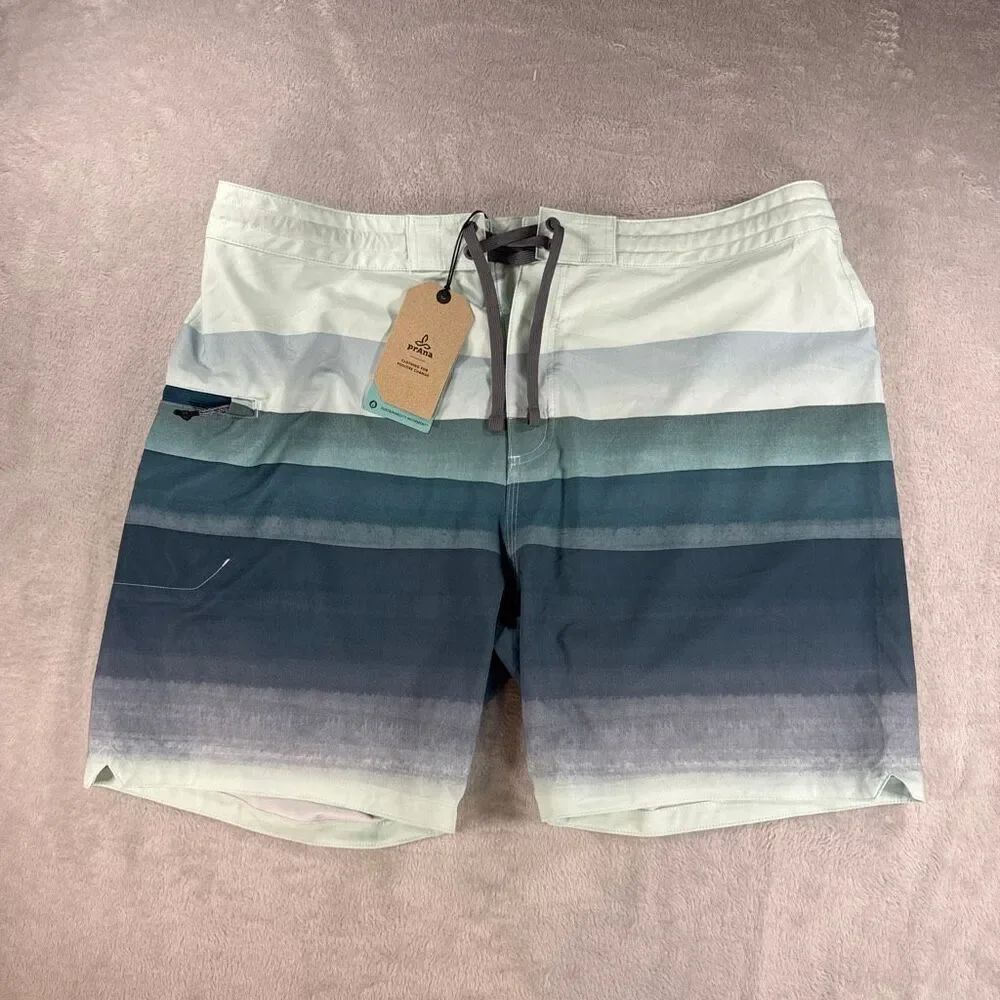 Prana Fenton Boardshorts Swim Trunks Size 38 NWT